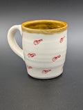 Mug Brown with red pipes 8 oz