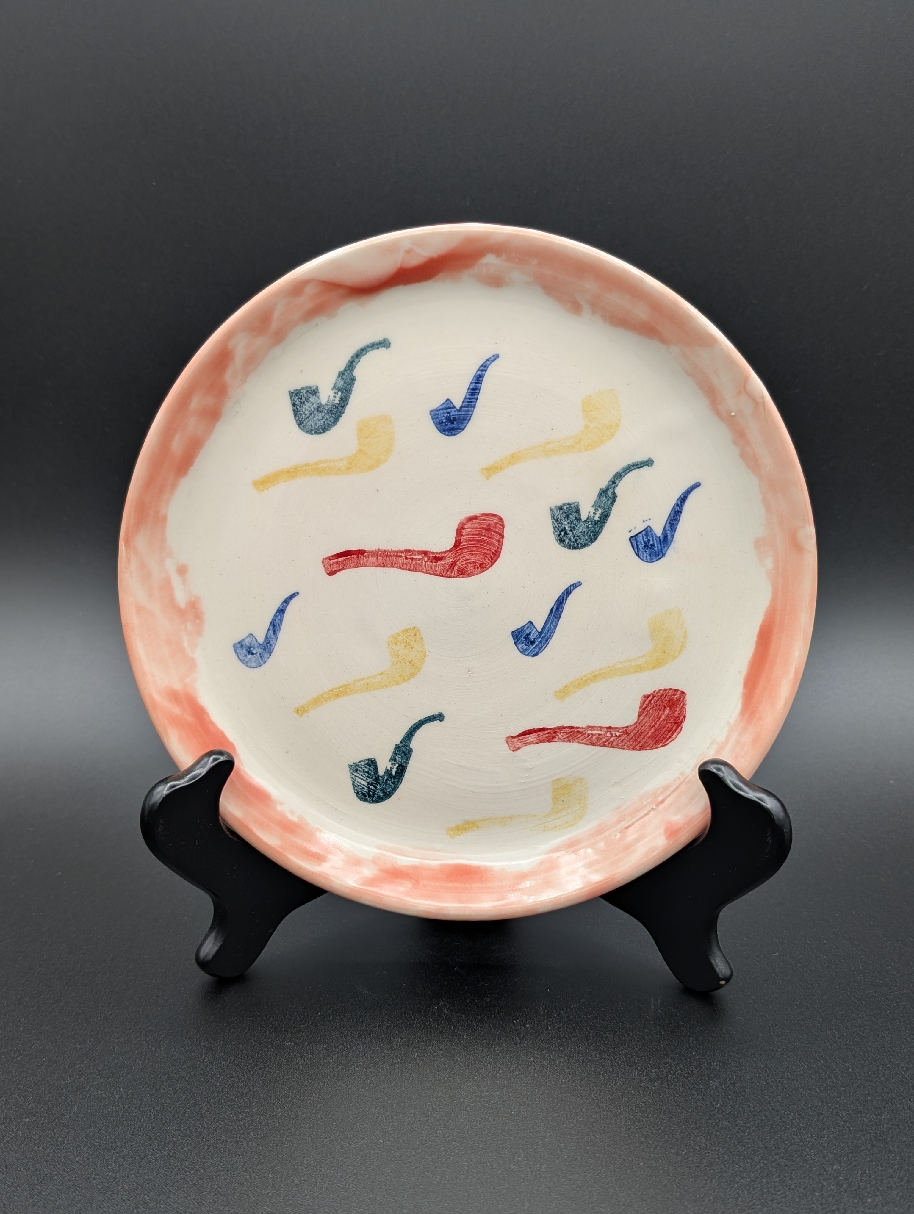Many Pipe Plate Orange Rim
